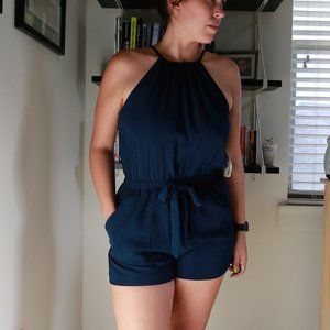 Navy Romper